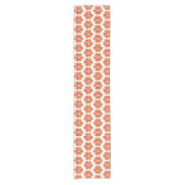 Flower Shape Plaid Yellow Orange Pink Table Runner ショートテーブルランナー (正面)