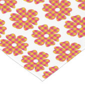 Flower Shape Plaid Yellow Orange Pink Table Runner ショートテーブルランナー (コーナー)