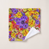 Flower Shower Curtain バスタオルセット (ウォッシュタオル)