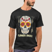Flower skull_1 tシャツ (正面)