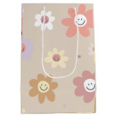 Flower Smiley Wrapping Paper ミディアムペーパーバッグ (裏面)
