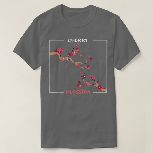 Flower Spring Festival Japanese Sakura Cherry Blos Tシャツ (デザイン正面)