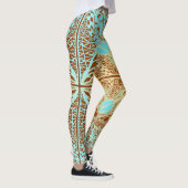 Flower Square Rose Overlay Lace Art 2 Leggings レギンス (右)