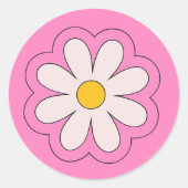 Flower Sticker ラウンドシール (正面)