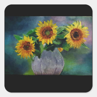 flower sticker/label スクエアシール