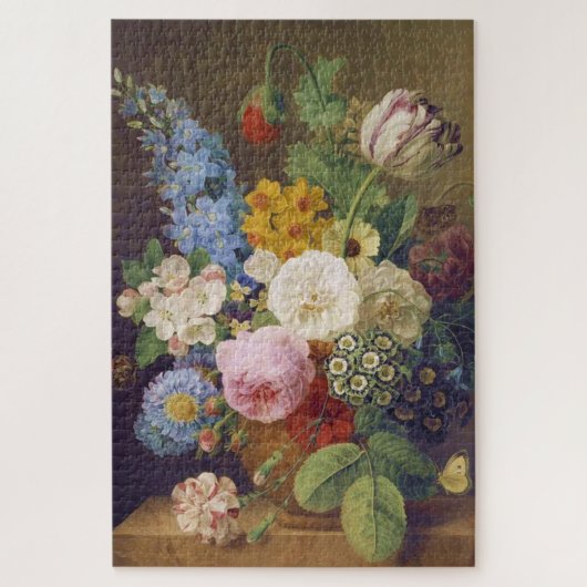 Flower Still Life by Jean Ulrich Tournier ジグソーパズル (縦)