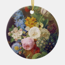 Flower Still Life by Jean Ulrich Tournier セラミックオーナメント
