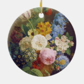 Flower Still Life by Jean Ulrich Tournier セラミックオーナメント (裏面)