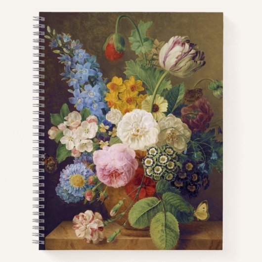 Flower Still Life by Jean Ulrich Tournier ノートブック (正面)