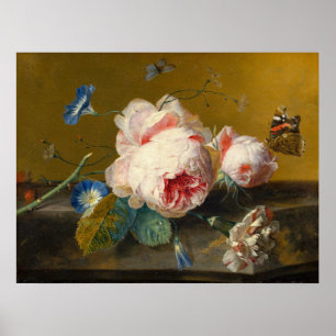 Flower Still Life、Jan van Huysum ポスター