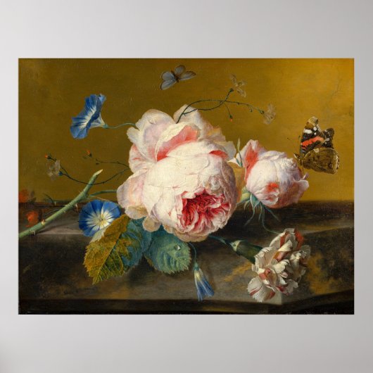 Flower Still Life、Jan van Huysum ポスター (正面)