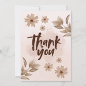 Flower Thank You Card 招待状 (正面)
