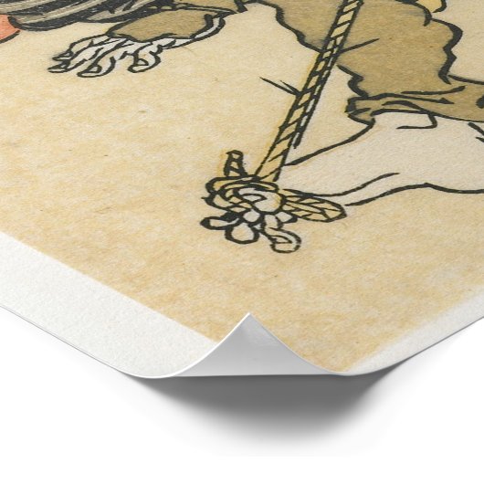 Flower Thief (ca.1790) by Katsushika Hokusai ポスター (角)