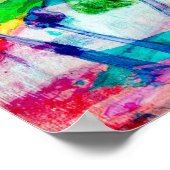 "Flower Thing" abstract art poster 11 x 14 ポスター (角)