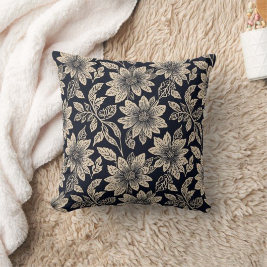Flower Throw Pillow クッション (ブランケット)
