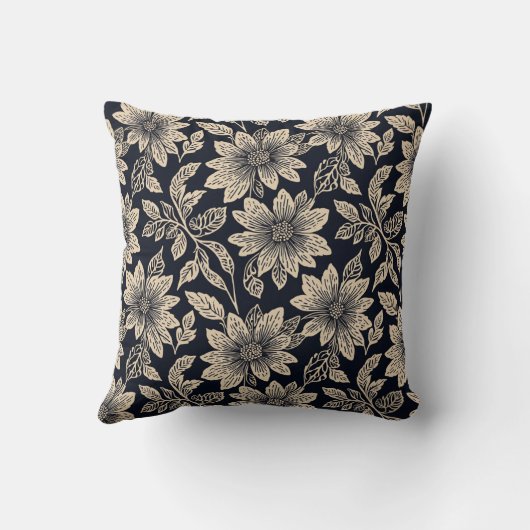Flower Throw Pillow クッション (裏面)