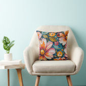 Flower Throw Pillow クッション (椅子)