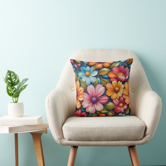 Flower Throw Pillow クッション (椅子)