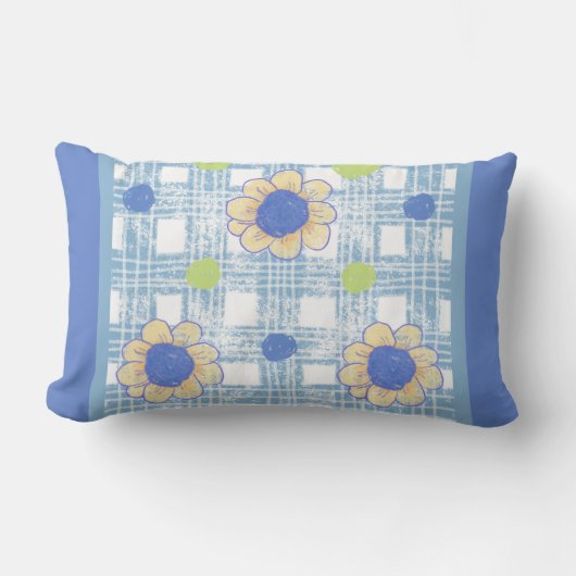 Flower Throw Pillow ランバークッション (正面)