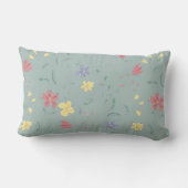 Flower Throw Pillow, Lumbar Pillow 13" x 21" ランバークッション (裏面)