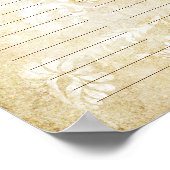 Flower Tree Print Quaker Wedding Certificate ポスター (角)