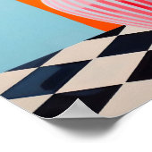 Flower Vase Art Print, Abstract Still Life Oil Pai ポスター (角)