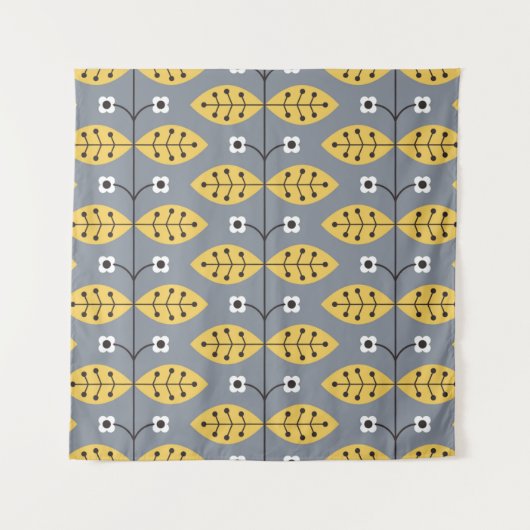 Flower vintage hand drawn pattern design. Scandina タペストリー (正面)