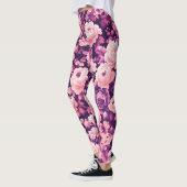 flower violet dark レギンス (左)
