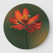 Flower with bee ラージ壁時計 (正面)