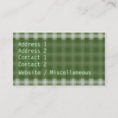 Flowerboxおよび緑のギンガム 名刺 (裏面)