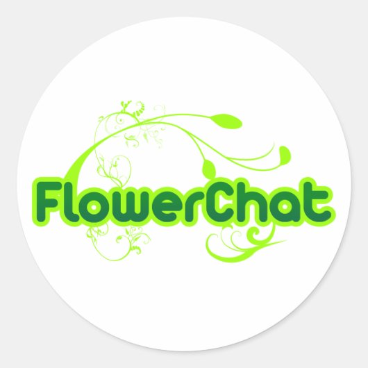 FlowerChat 3"シール ラウンドシール (正面)