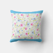 FLOWERED装飾用クッション(淡い青)。 クッション (裏面)