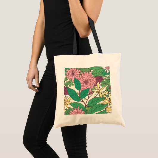flowered cloth bag トートバッグ (正面(商品))