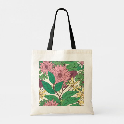 flowered cloth bag トートバッグ (裏面)
