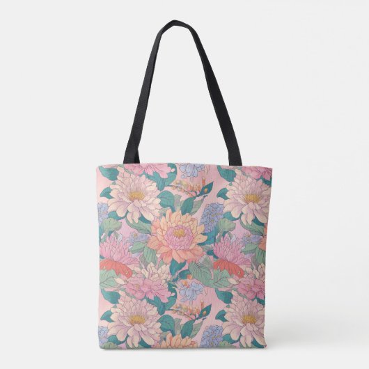 flowered cloth bag トートバッグ (裏面)