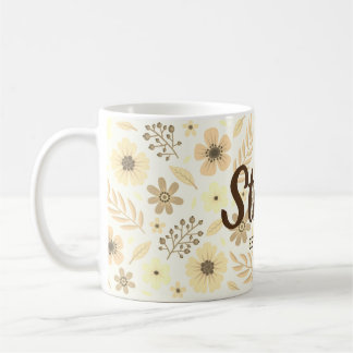 Flowered Mug コーヒーマグカップ