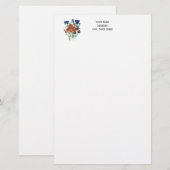 FlowereFlowers - NavyBlue - TRANS - Fl8878 - 024 便箋 (正面/裏面)