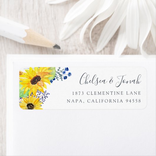 Flowerfields Return Address ラベル (インサイチュ)