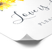 Flowerfields Wedding Dessert Bar Sign ポスター (角)