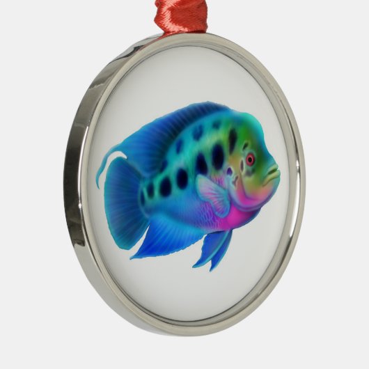 Flowerhornのシクリッドのアクアリウムの魚のオーナメント メタルオーナメント (右)