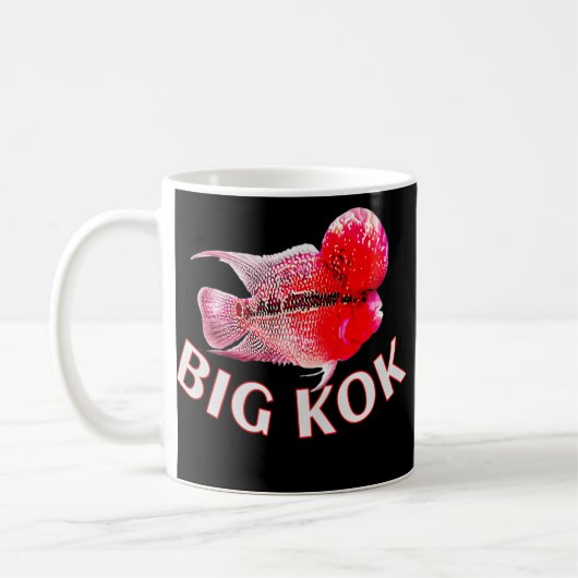 Flowerhorn Cichlid Big Kok Joke Funny Monster コーヒーマグカップ (左)