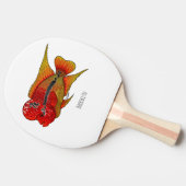 Flowerhorn cichlid fish cartoon illustration 卓球ラケット (横)