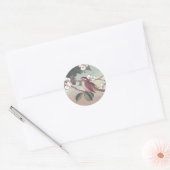 Flowering Apple Treeのスパロー ラウンドシール (封筒)