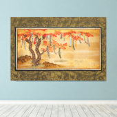 Flowering Cherry and Autumn Maples with Poem Slips キャンバスプリント (インサイチュ (ウッドフロア))