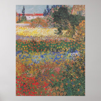 Flowering Garden (1888) by Van Gogh ポスター