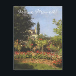 Flowering Garden by Claude Monet住所の変更 案内ポストカード<br><div class="desc">住所カスタマイズ移動はがきの変更簡単新しい情報を追加！まもした、まだ動いていない場合は、「移動した！」を「移動した！」に変更できる。 クロード・モネのSainte-Adresse(1866)の開花園は、ヴィンテージ印象派のアート素晴らしフローラ自然絵画である。美しい春の季節の花園で、虹のように見えるバラの茂みが咲く。アーティストについて：クロード・モネ(1840-1926)は印象派の運動の創始者であフランスのり絵画、その絵画の大部分は「空中に浮かぶ」（野外に浮かぶ）スタイル印象派の風景である。</div>