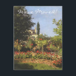 Flowering Garden by Claude Monet住所の変更 案内ポストカード<br><div class="desc">住所カスタマイズ移動はがきの変更簡単新しい情報を追加！まもした、まだ動いていない場合は、「移動した！」を「移動した！」に変更できる。 クロード・モネのSainte-Adresse(1866)の開花園は、ヴィンテージ印象派のアート素晴らしフローラ自然絵画である。美しい春の季節の花園で、虹のように見えるバラの茂みが咲く。アーティストについて：クロード・モネ(1840-1926)は印象派の運動の創始者であフランスのり絵画、その絵画の大部分は「空中に浮かぶ」（野外に浮かぶ）スタイル印象派の風景である。</div>