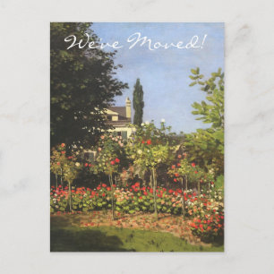 Flowering Garden by Claude Monet住所の変更 案内ポストカード