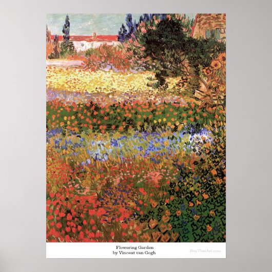 Flowering Garden by Vincent vanゴッホ ポスター (正面)