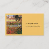 Flowering Garden by Vincent vanゴッホ。日当たりの良い黄色 名刺 (裏面)